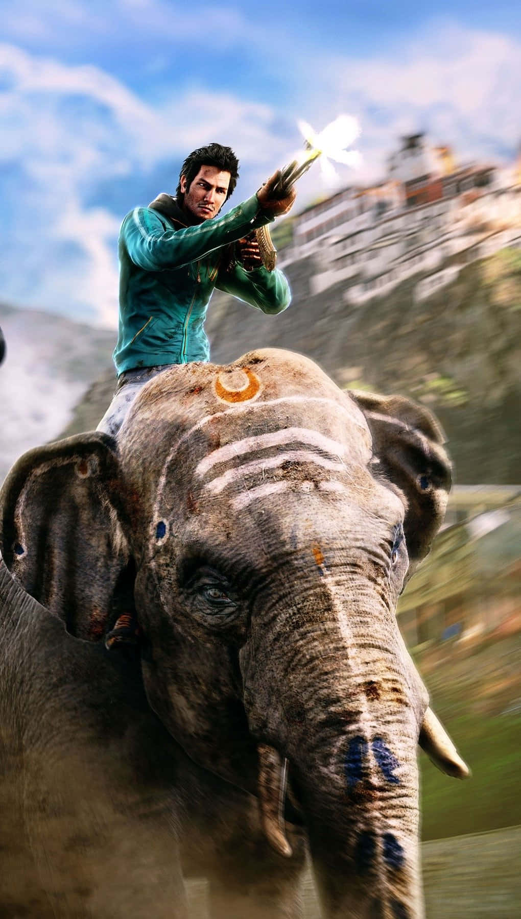 Far Cry 4, elephant, mountain village, HD Phone Wallpaper
