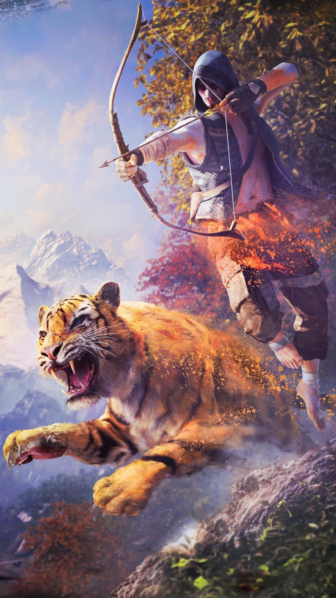 Far Cry 4, hooded archer, bow, Full HD Phone Wallpaper