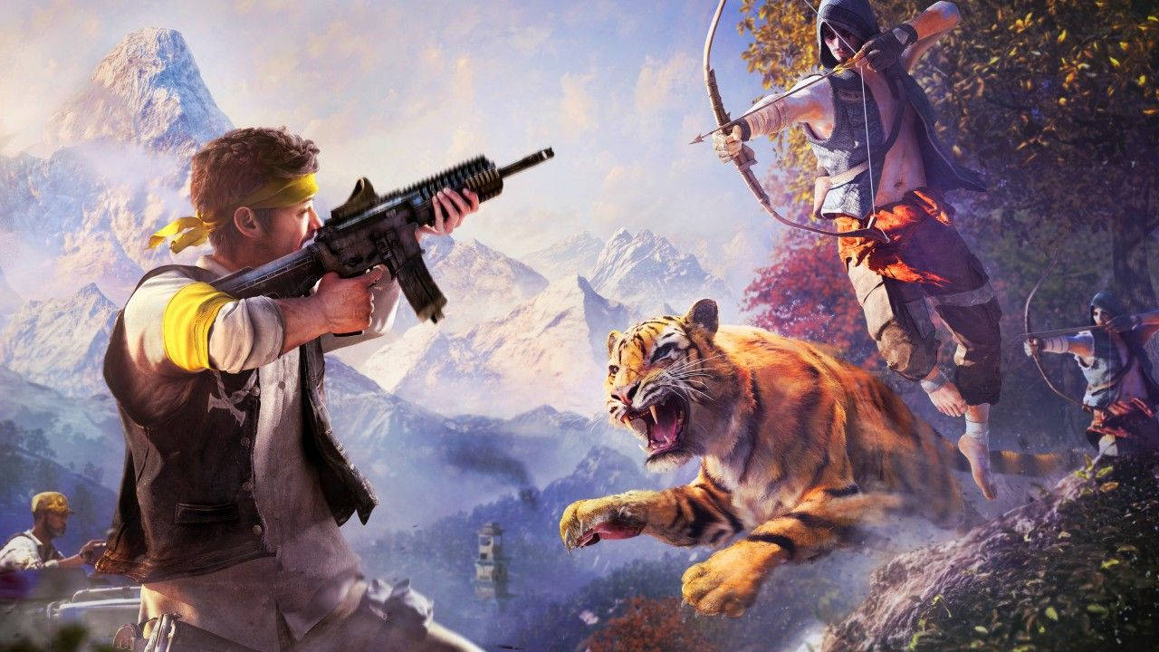 Far Cry 4, rifle, hooded archer, HD Desktop Wallpaper