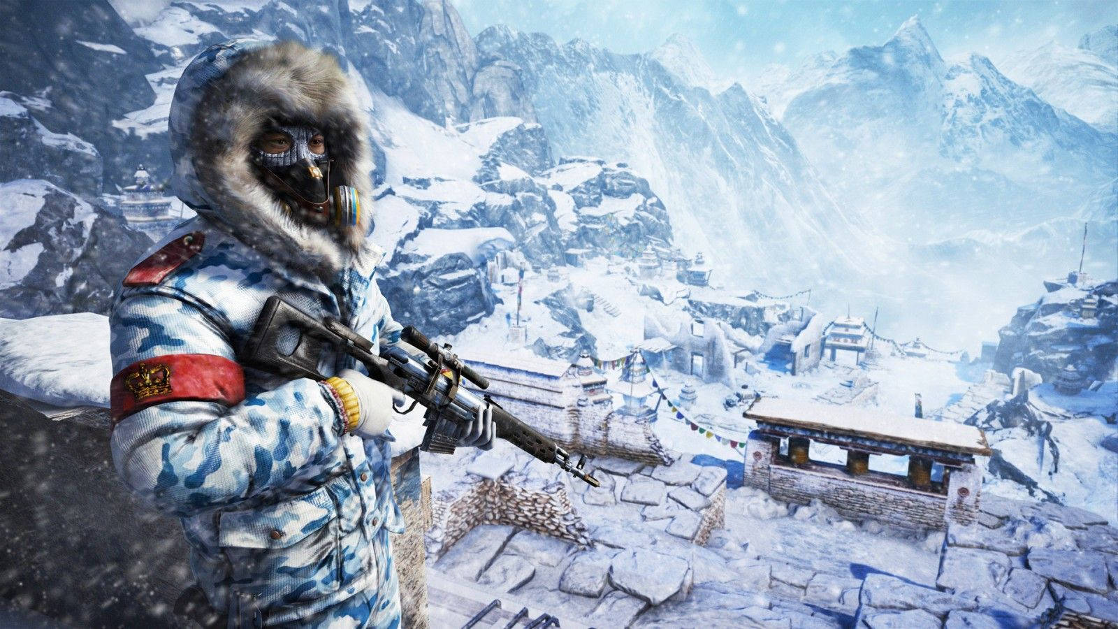 Far Cry 4, hired gunmen, snowy mountain village, HD Desktop Wallpaper