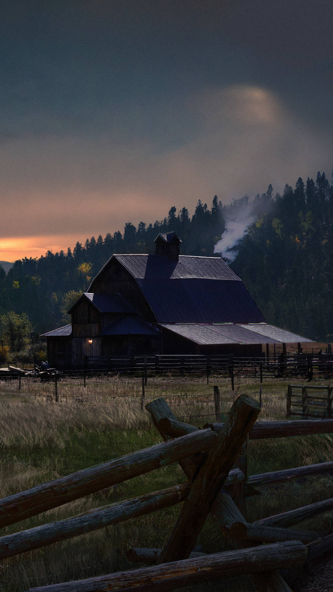 Far Cry 5, farm house, night, Full HD Phone Wallpaper