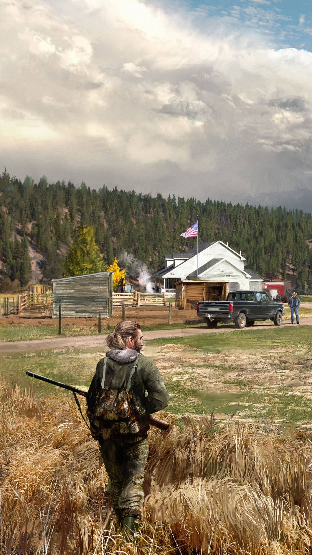 Far Cry 5, character, infiltrate farm, Full HD Phone Wallpaper