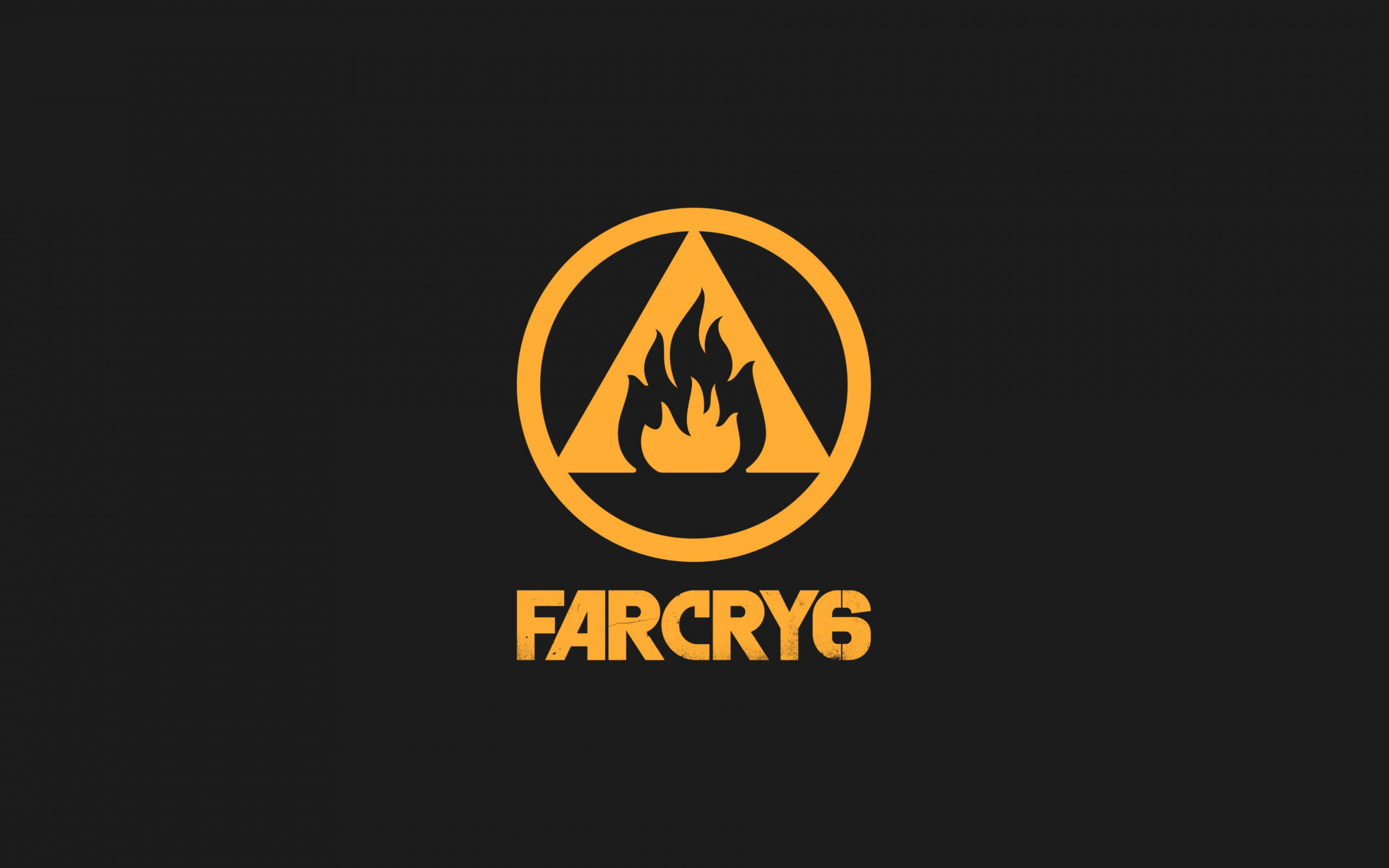Far Cry 6, yellow logo, orange logo, 5K Desktop Wallpaper