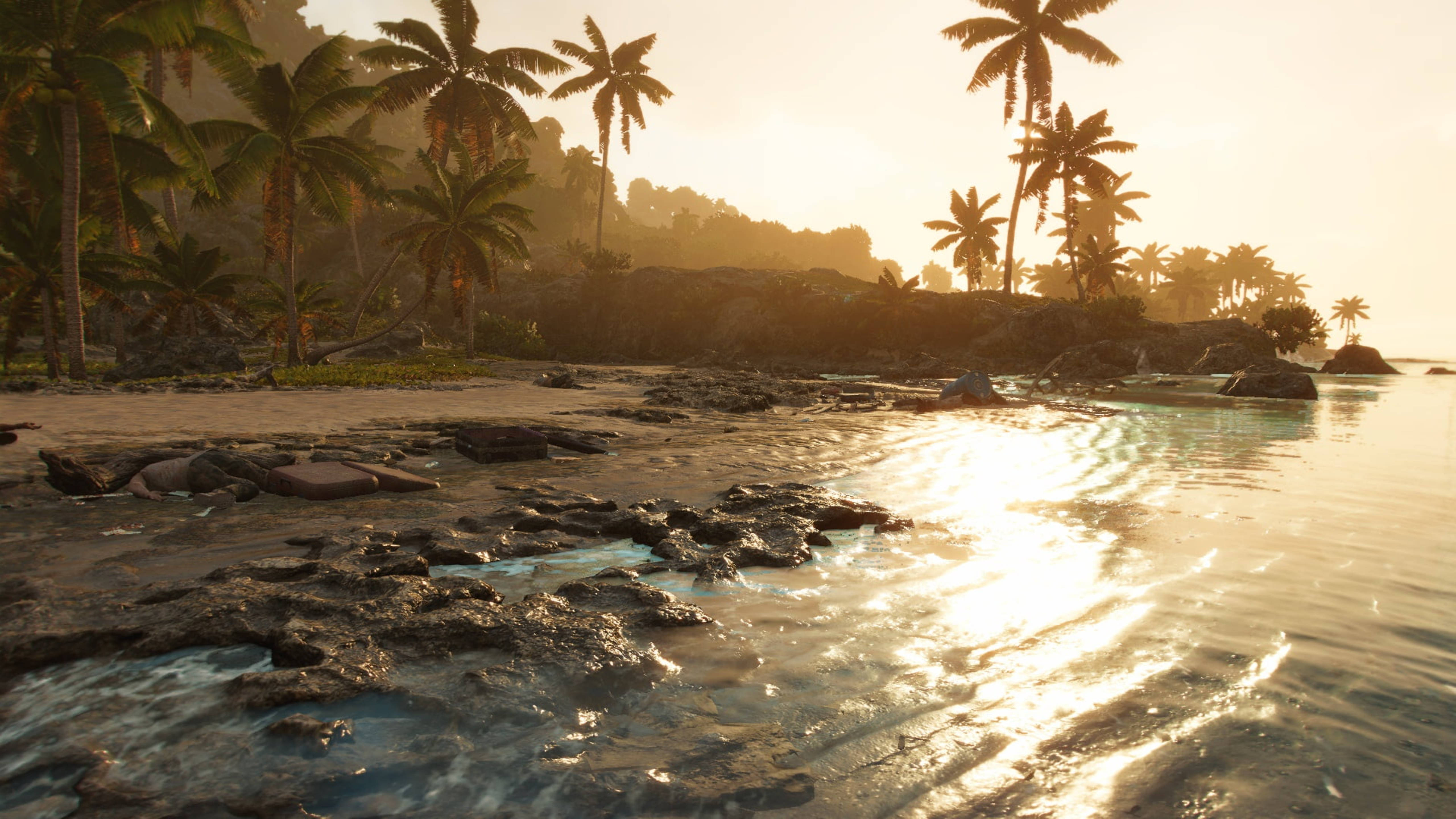 Far Cry 6, beach, sunset, 5K Desktop Wallpaper