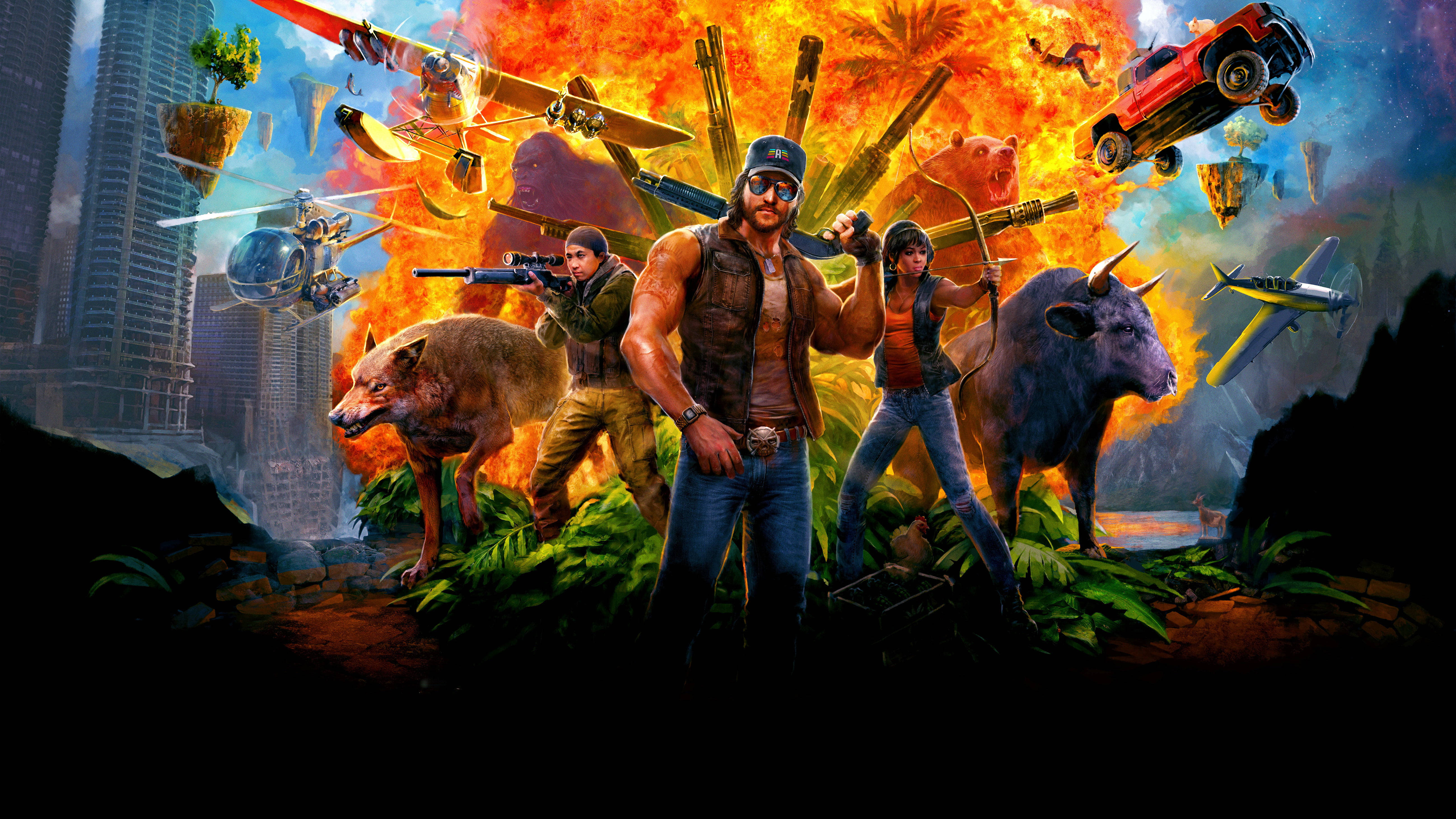 Far Cry 5, jungle, wolf, 5K Desktop Wallpaper