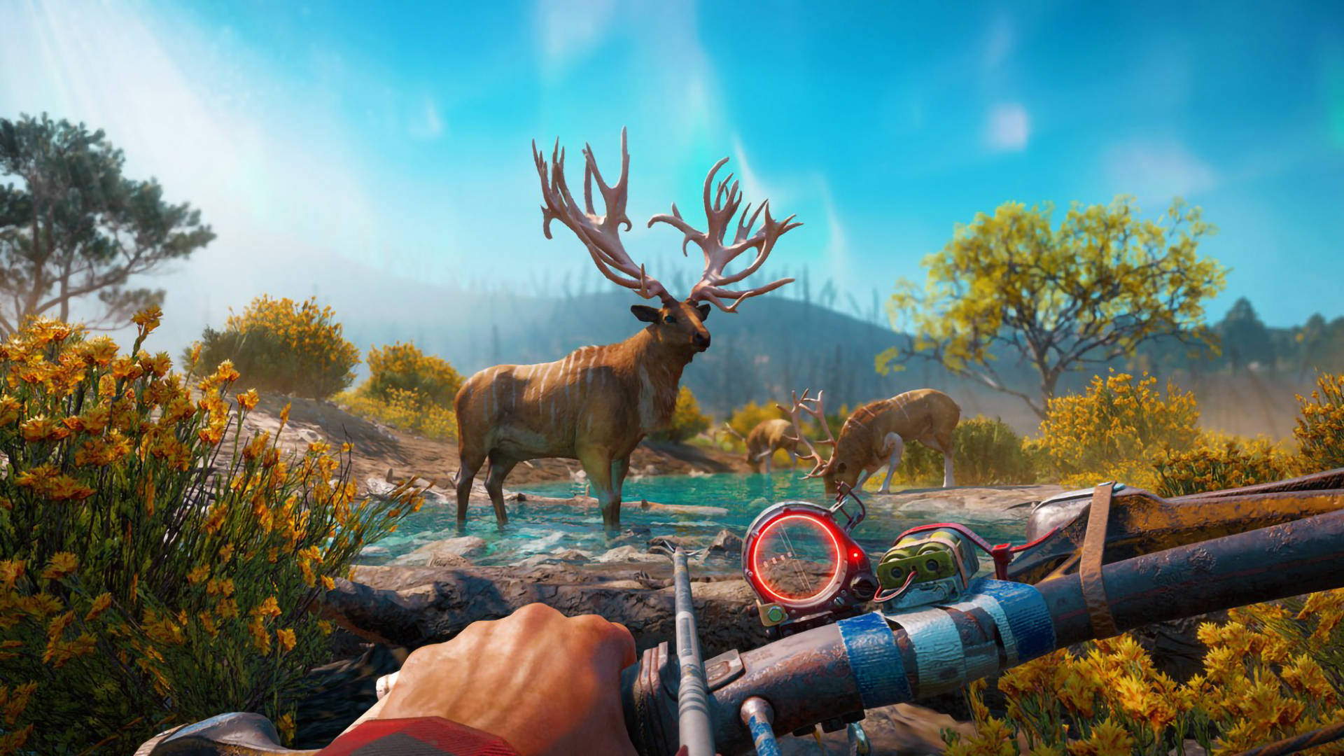 Far Cry New Dawn, first-person view, crossbow, Full HD Desktop Wallpaper