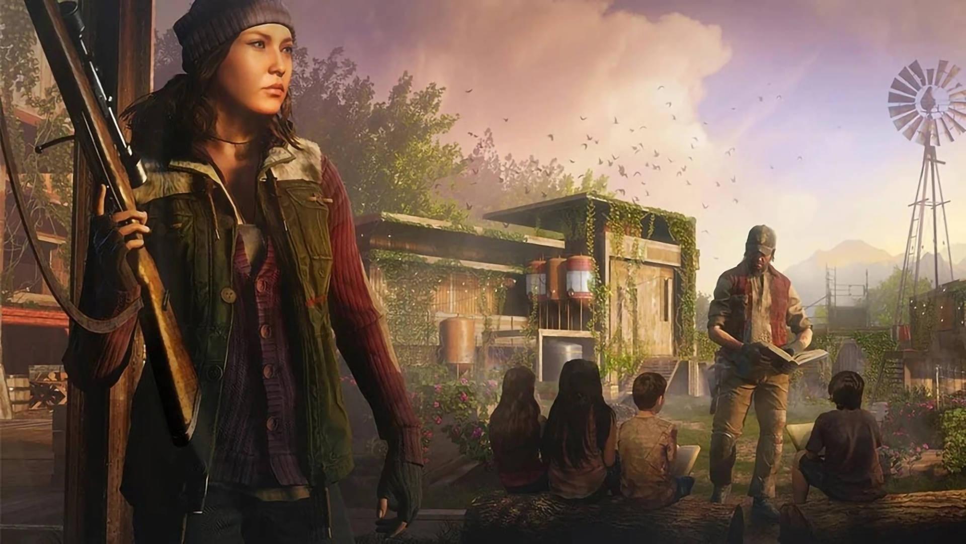 Far Cry New Dawn, children, rifle, Full HD Desktop Wallpaper