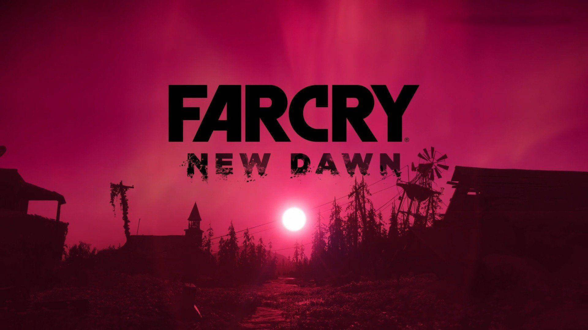 Far Cry New Dawn, pink-hued sunset, desolate village, Full HD Desktop Wallpaper