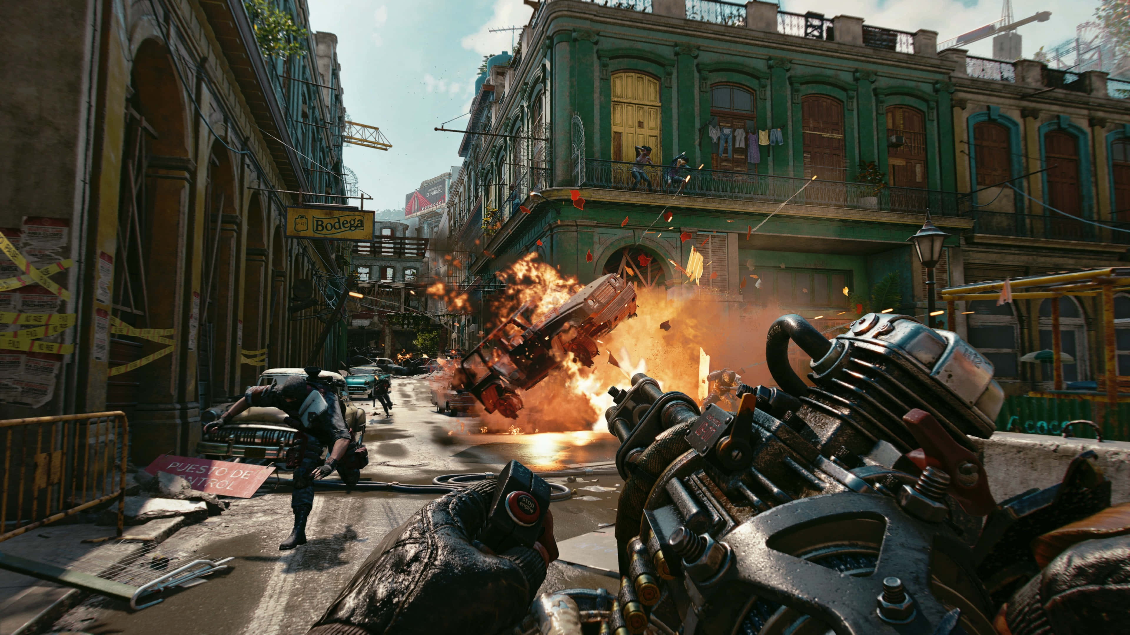 Far Cry, first-person shooter, car exploding, 4K Desktop Wallpaper