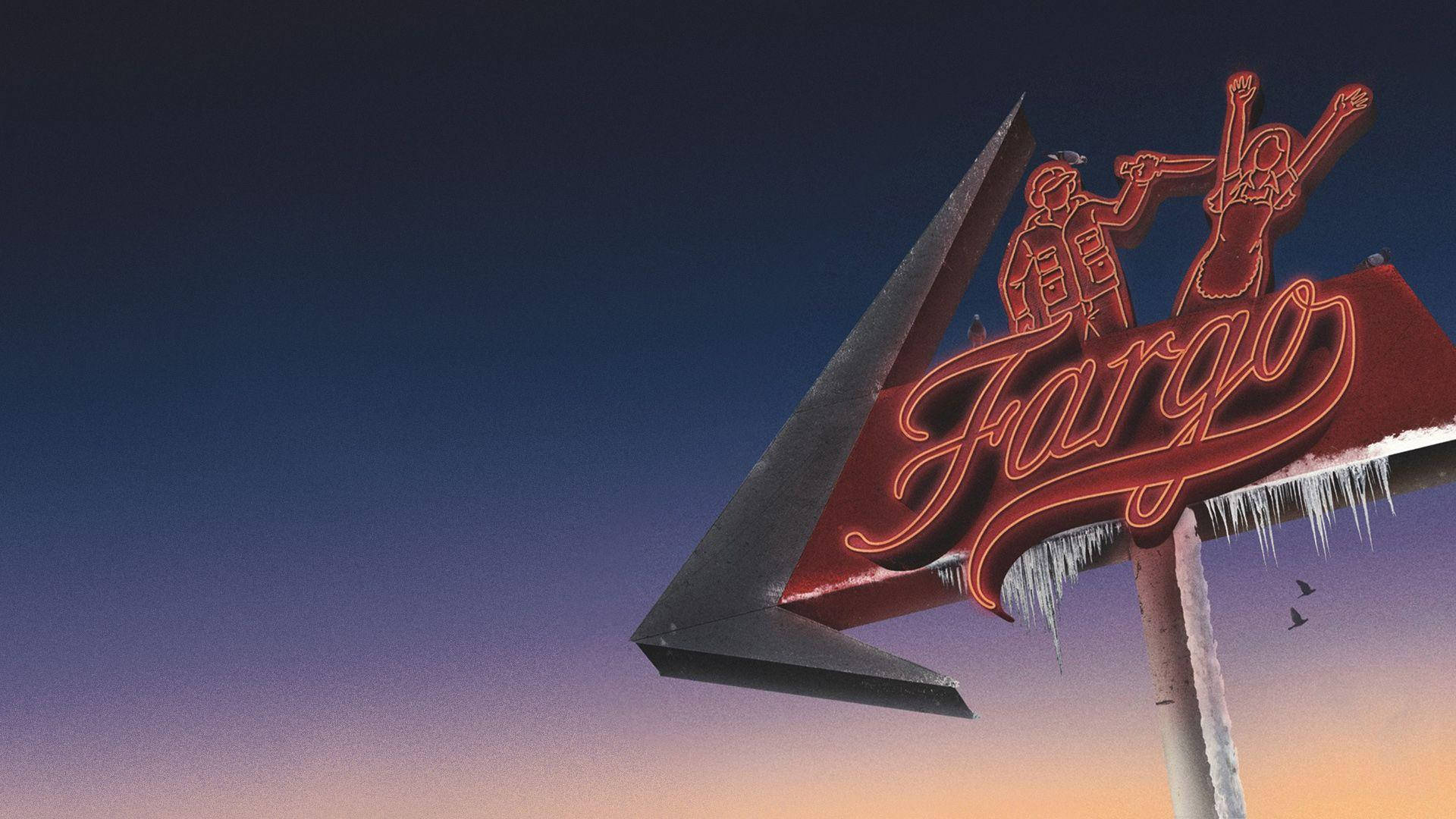 Fargo, neon sign, red, Full HD Desktop Wallpaper