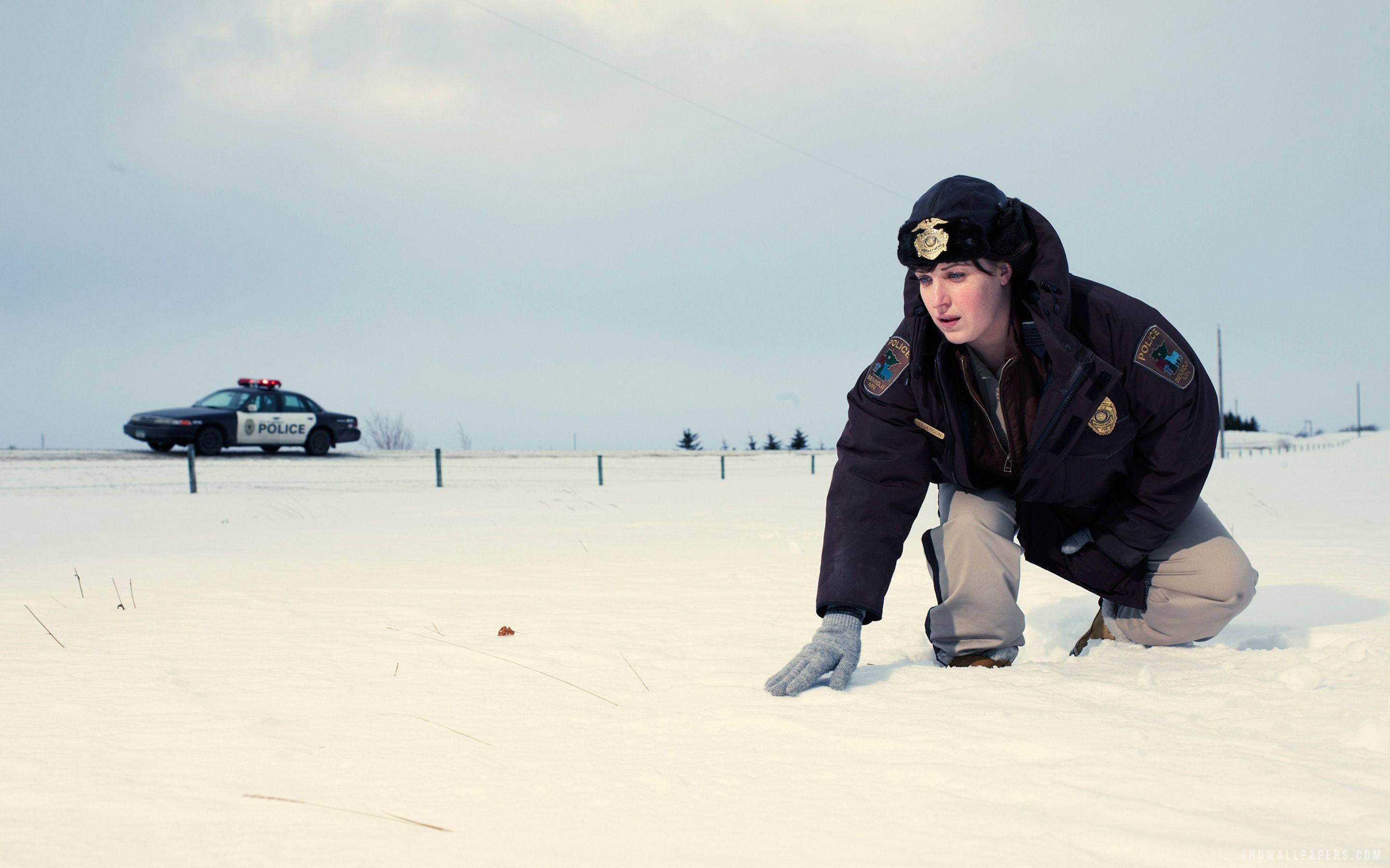 Fargo, police officer, patrol car, 2K Desktop Wallpaper