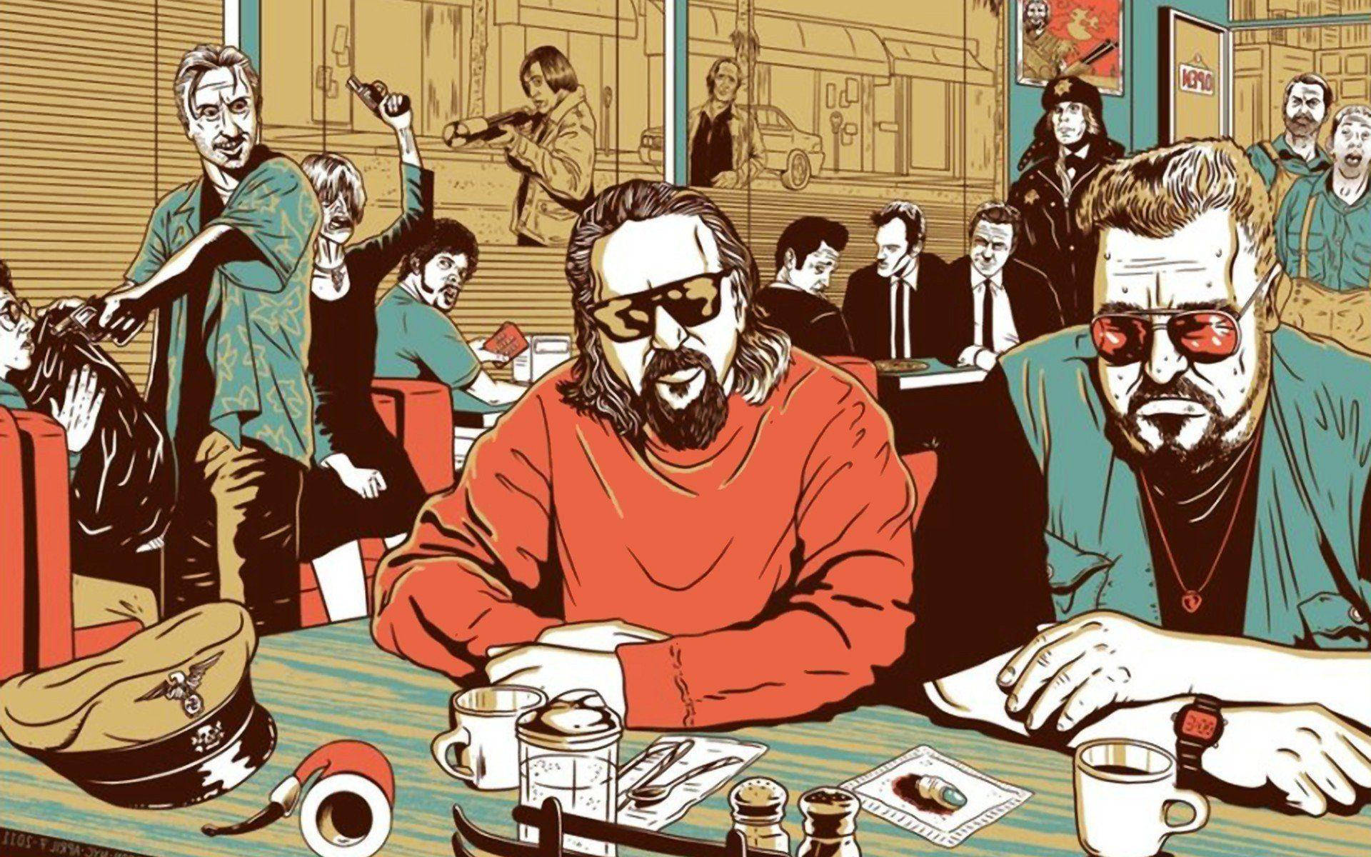 Fargo, illustration, restaurant, Full HD Desktop Wallpaper