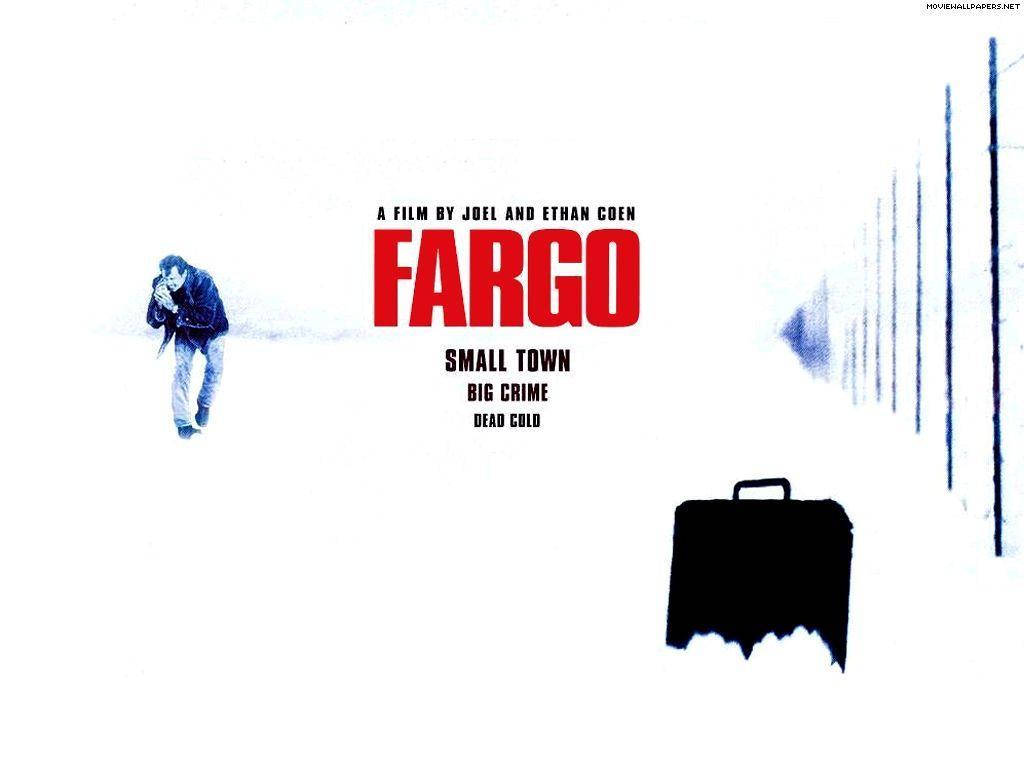 Fargo, minimalist movie poster, blizzard snow, SD Desktop Wallpaper