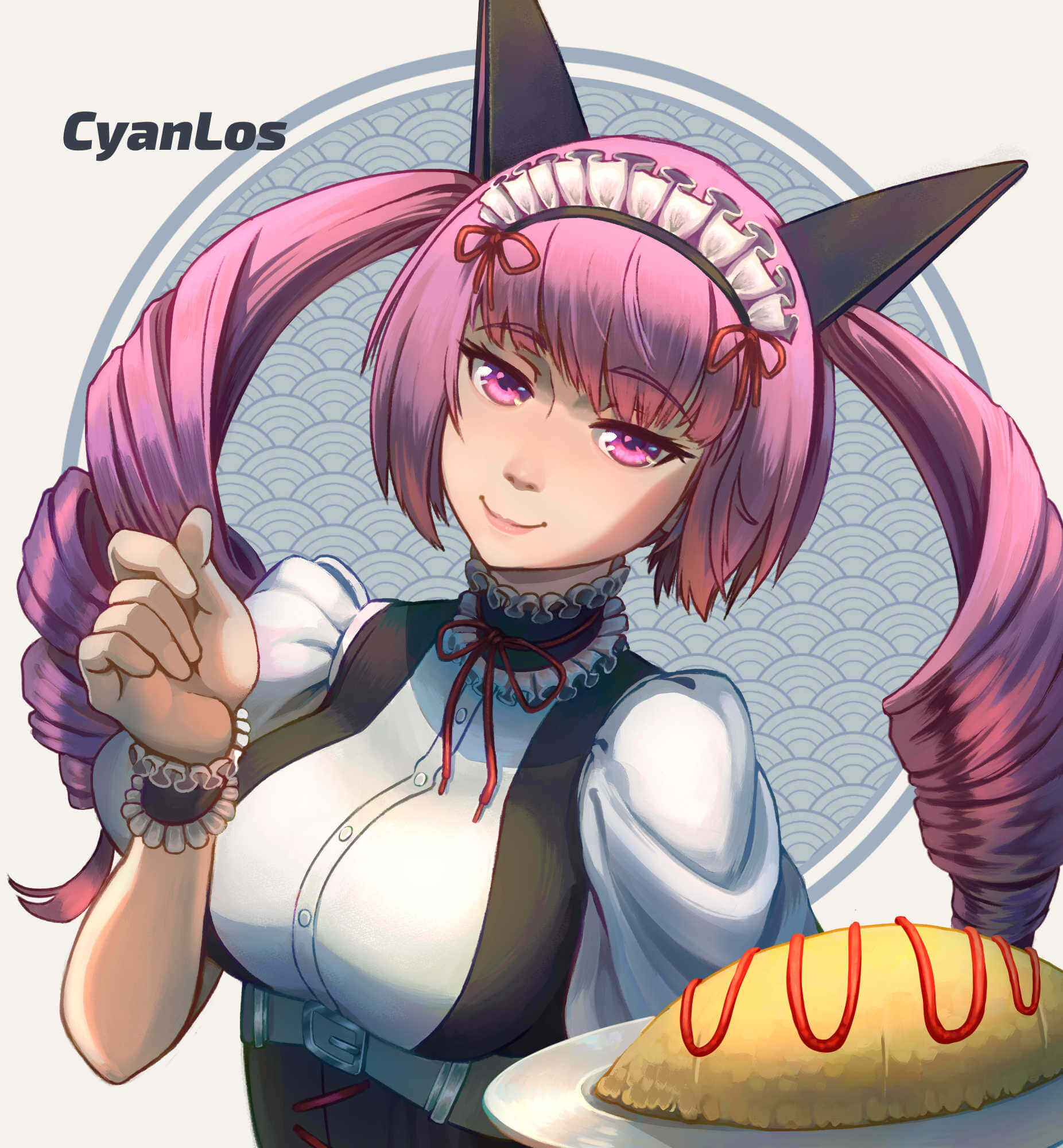 Faris Nyannyan, pink hair, cat ears, Full HD Phone Wallpaper