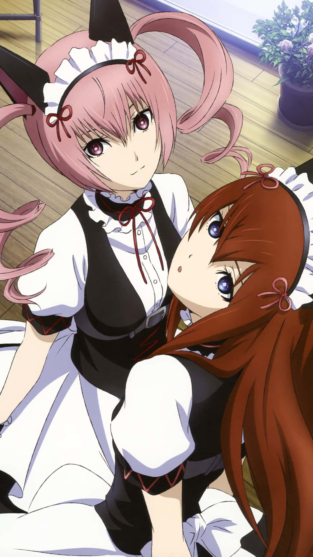 Faris Nyannyan, maid outfits, cat ears, Full HD Phone Wallpaper