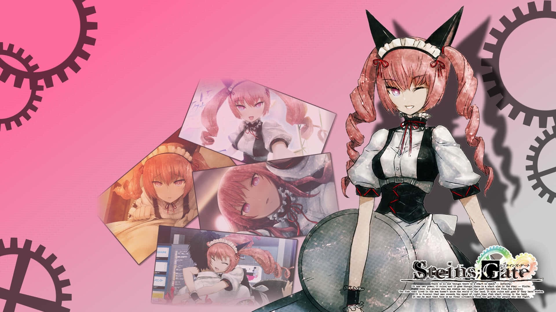 Faris Nyannyan, pink-haired anime girl, cat ears, Full HD Desktop Wallpaper