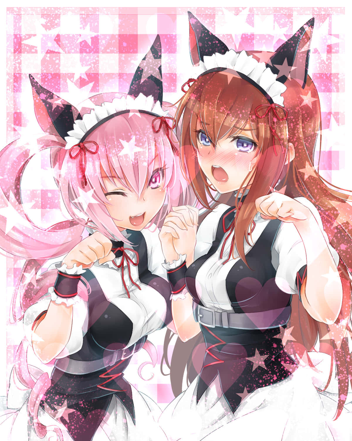 Faris Nyannyan, cat ears, maid outfits, HD Phone Wallpaper