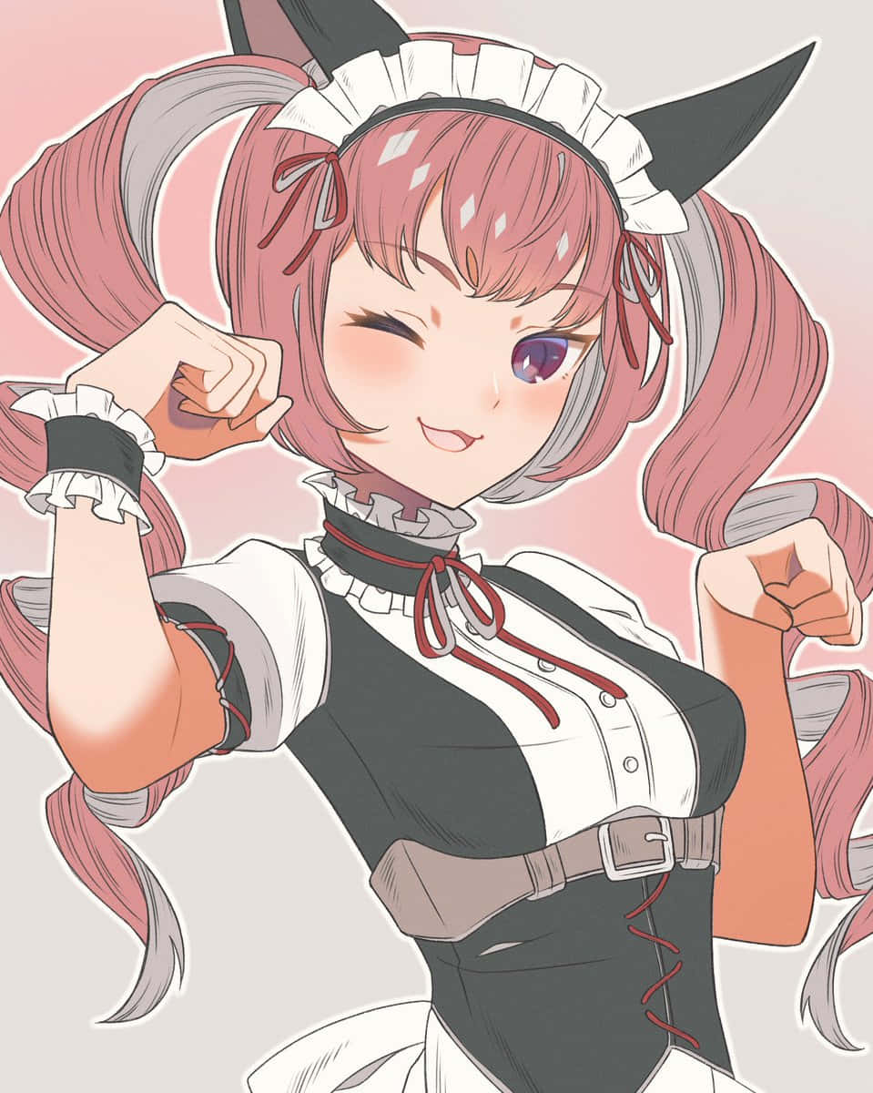 Faris Nyannyan, cat ears, pink hair, SD Phone Wallpaper