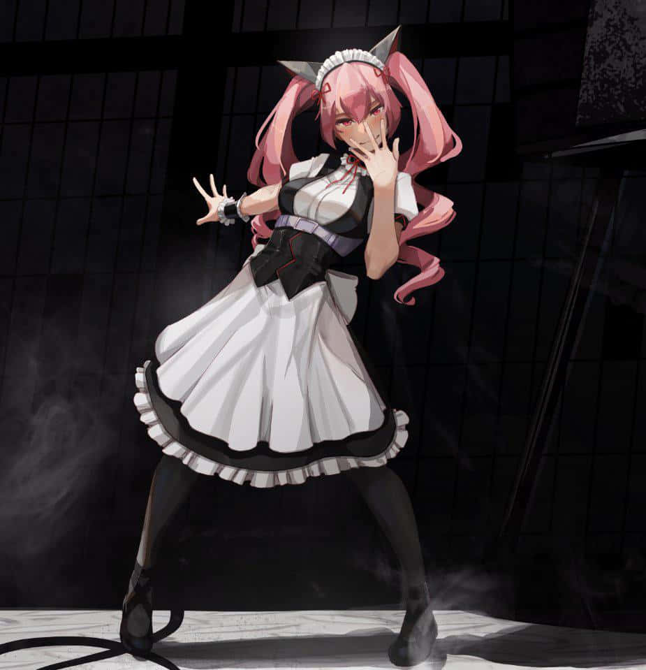 Faris Nyannyan, pink-haired anime girl, maid outfit, SD Phone Wallpaper