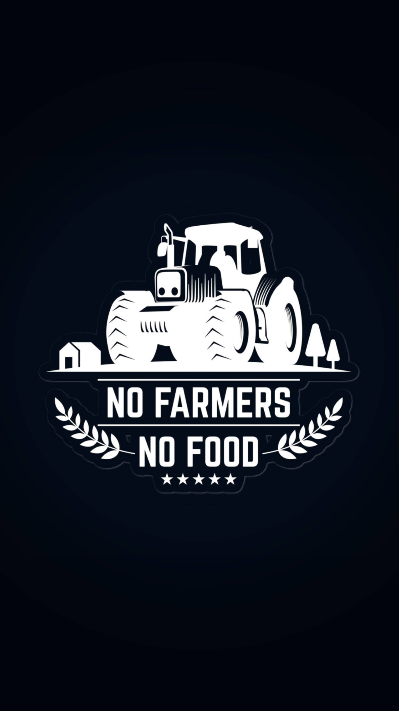 tractor, farmhouse, trees, 2K Phone Wallpaper