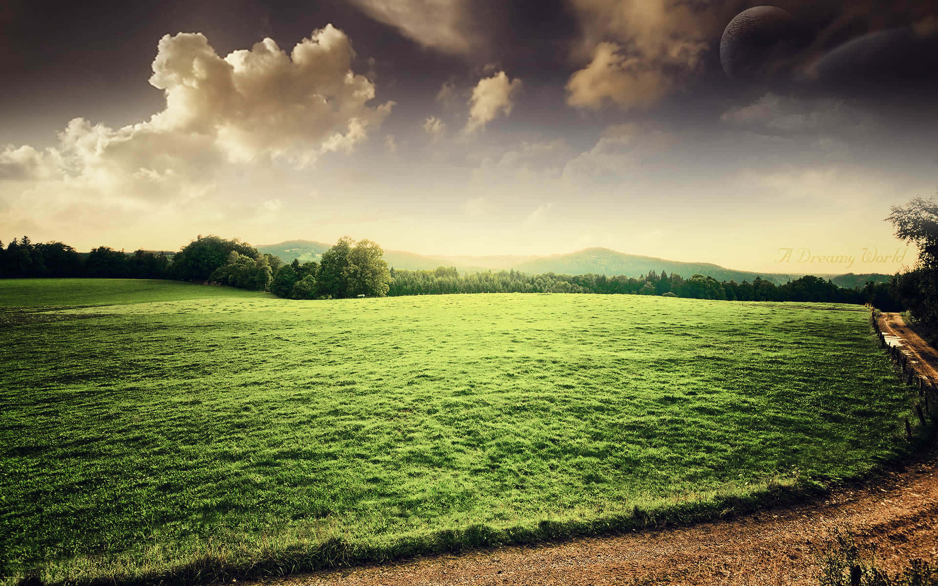 1920 x 1200, rural farming, sunlit green field, Full HD Desktop Wallpaper