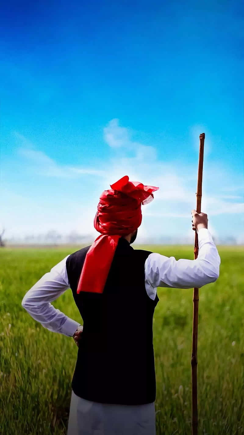 farmer, red turban, black vest, HD Phone Wallpaper