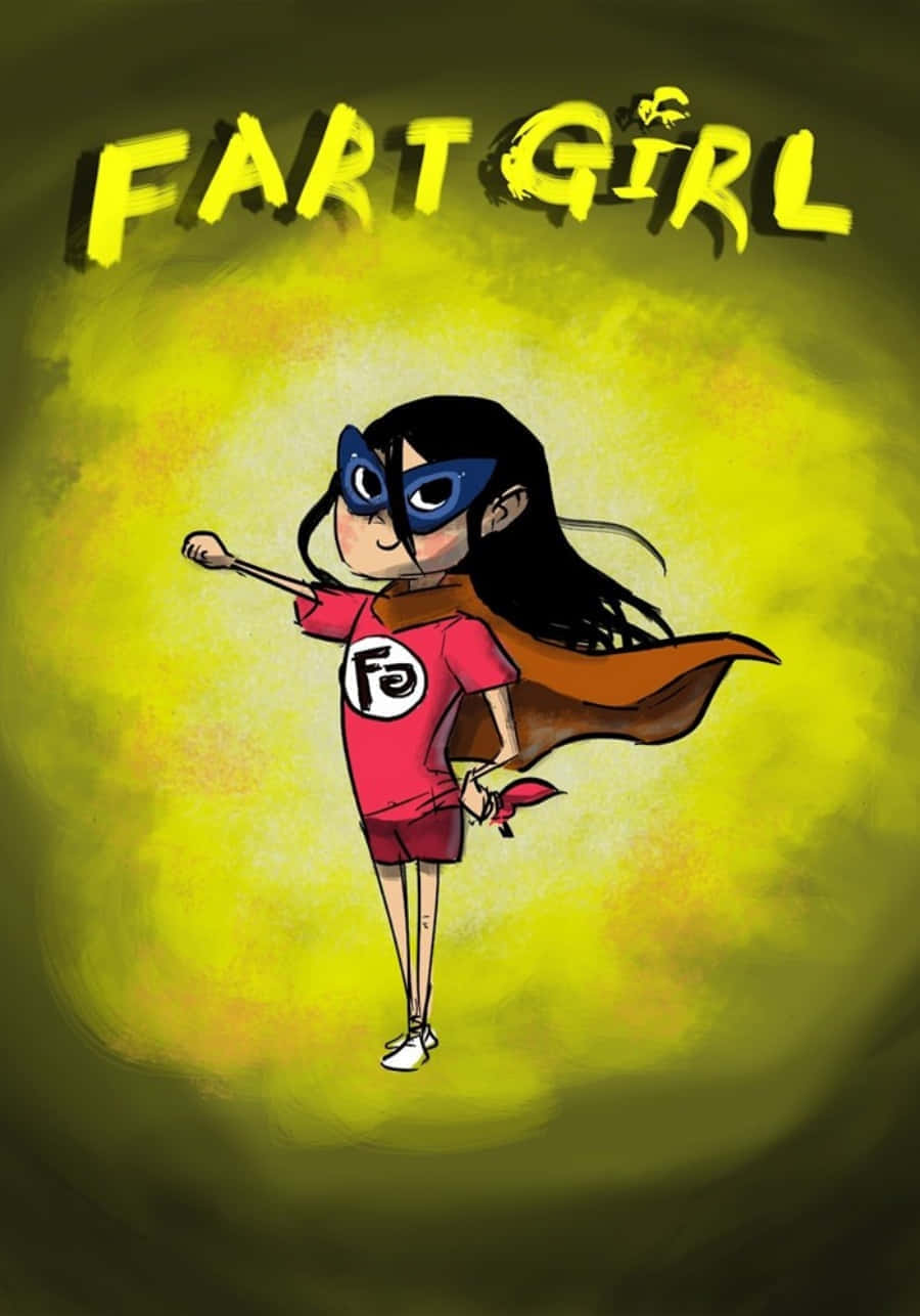 Fart Girl, red superhero outfit, blue mask, HD Phone Wallpaper