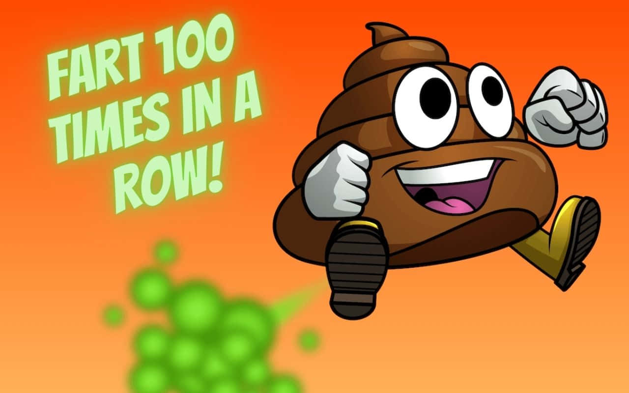 farting emoji, poop emoji, green gas, HD Desktop Wallpaper
