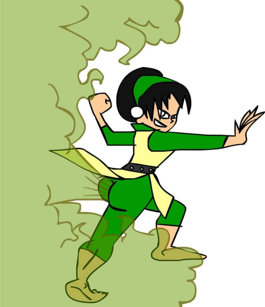 cartoon ninja, green and yellow gear, smoke effects, SD Phone Wallpaper