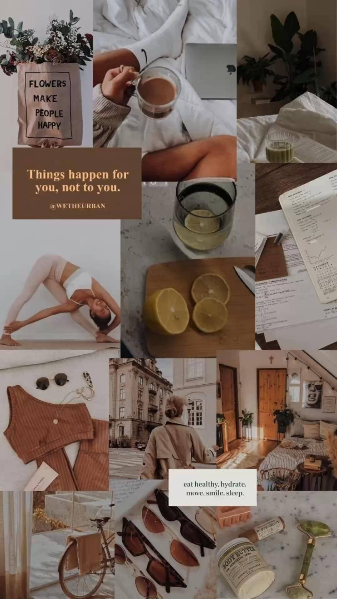 That Girl Aesthetic, cozy lifestyle, yoga, Full HD Phone Wallpaper