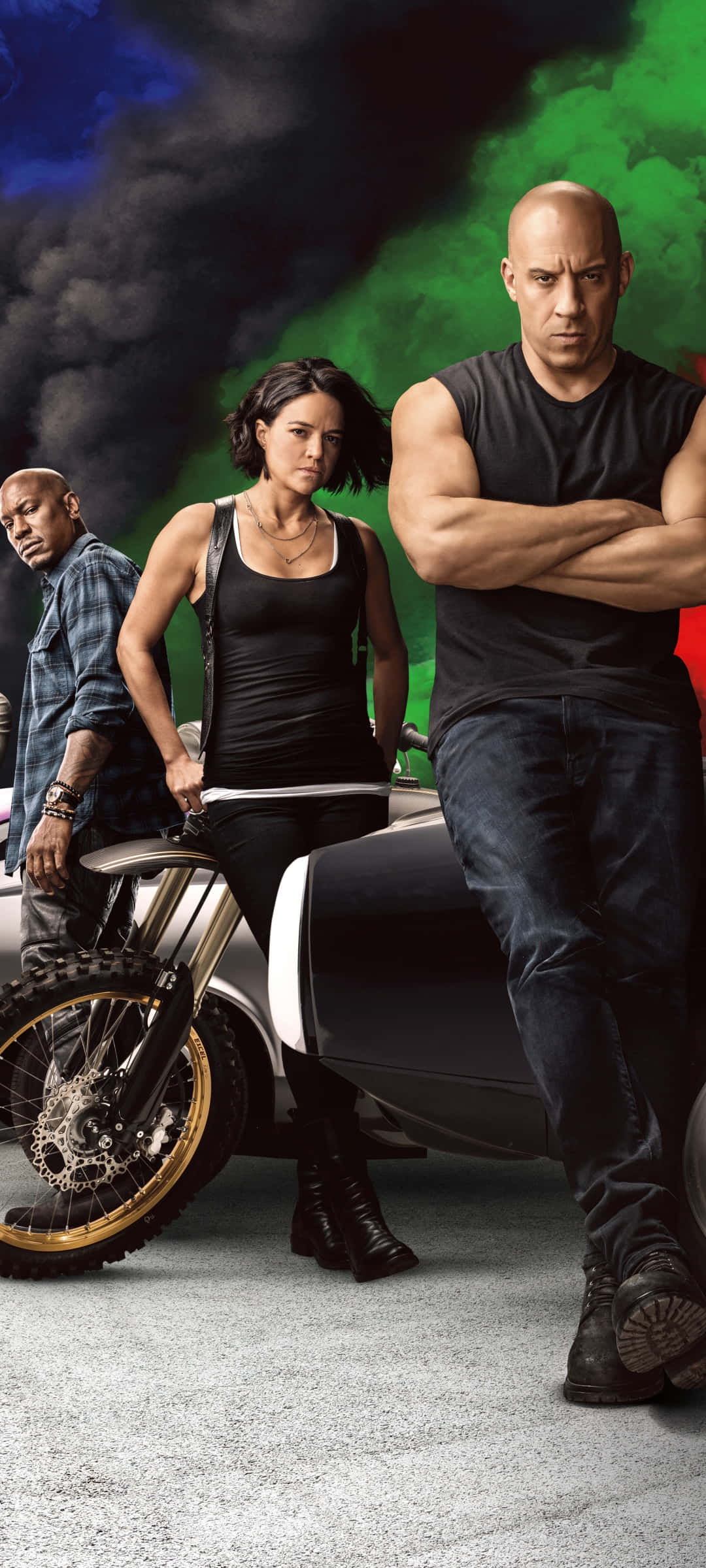 Fast and Furious 9, motorcycle, car, Full HD Phone Wallpaper