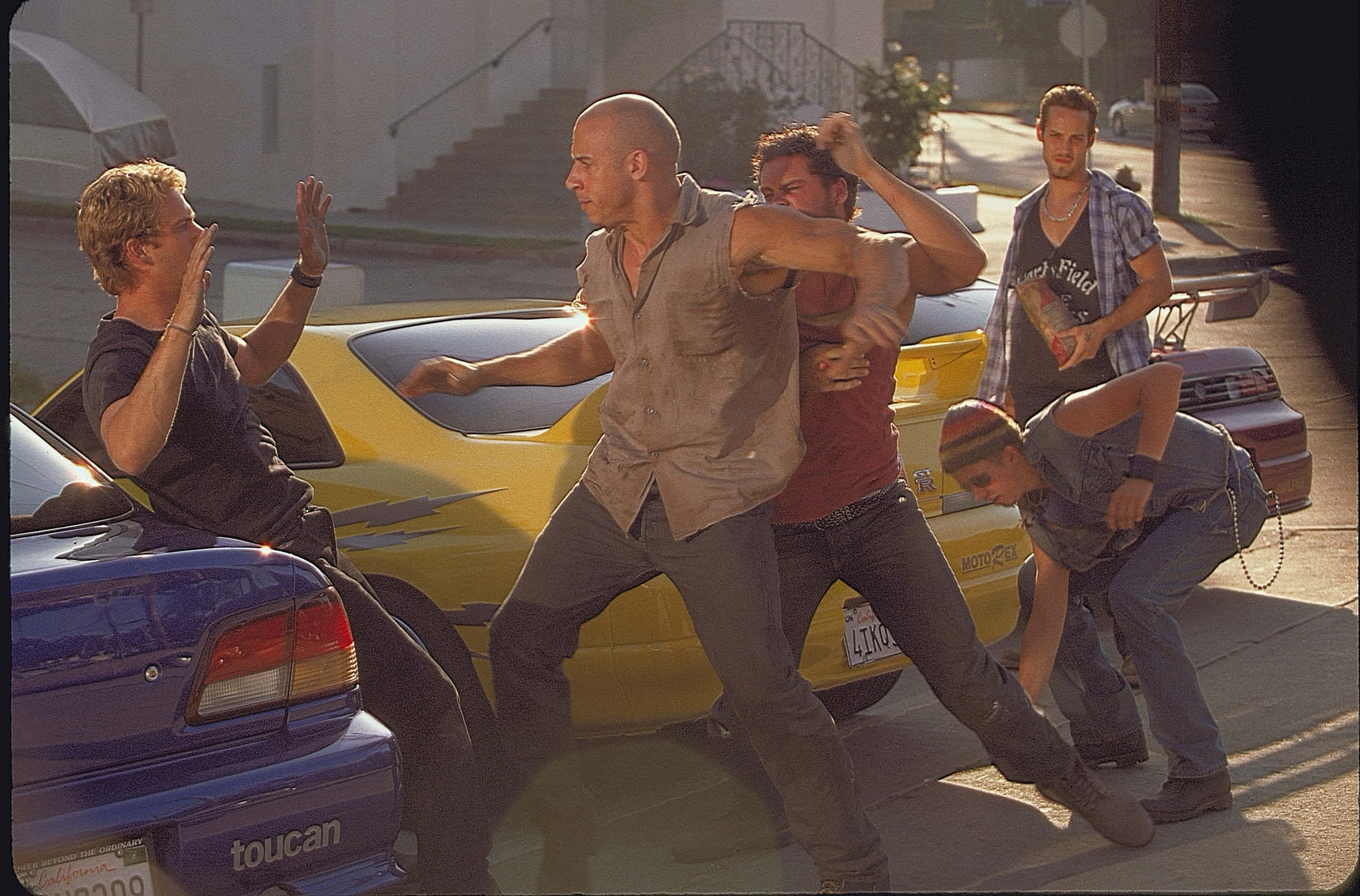 Fast and Furious, street, parked cars, Full HD Desktop Wallpaper