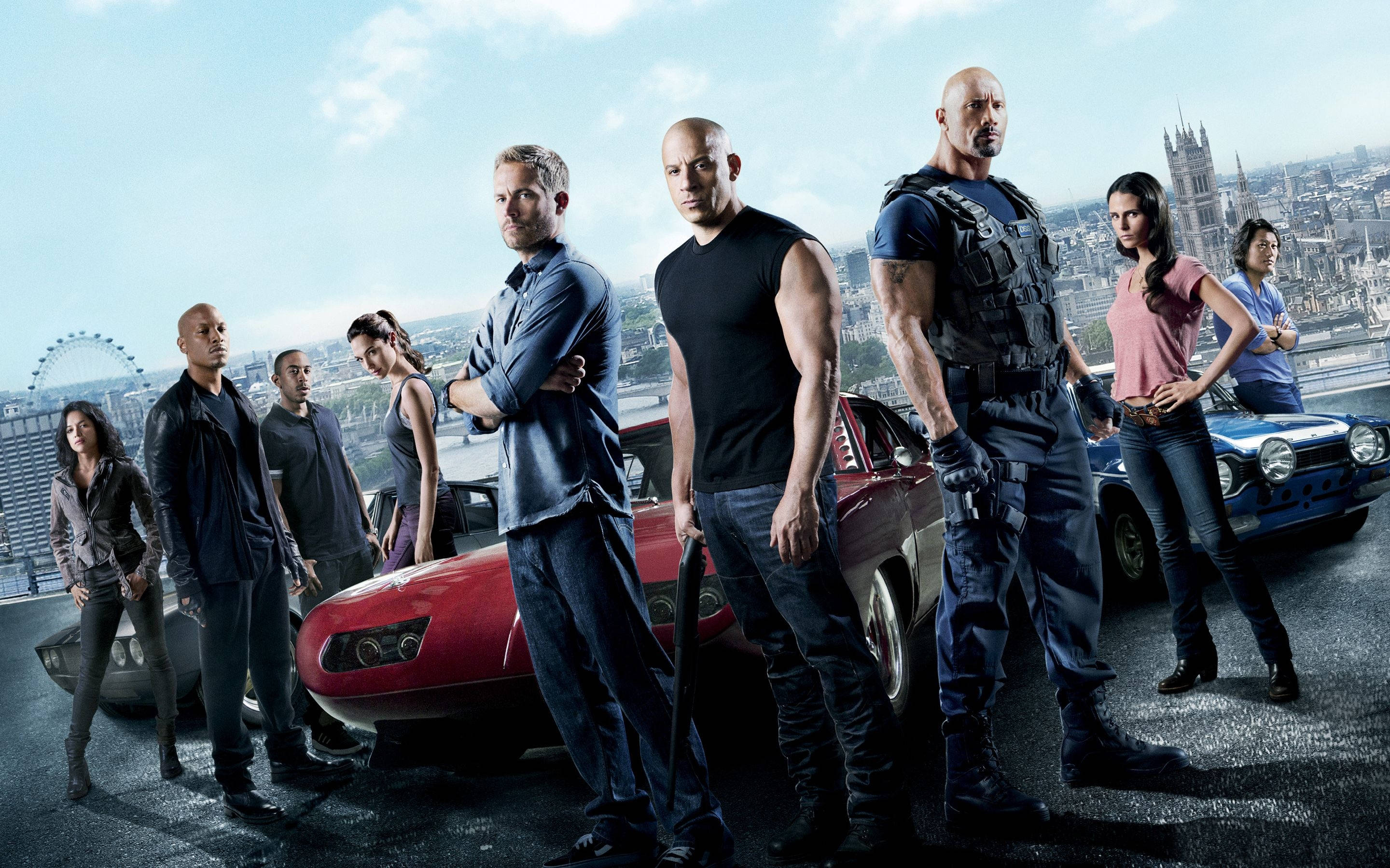 Fast 7, Fast And Furious, muscle cars, 2K Desktop Wallpaper