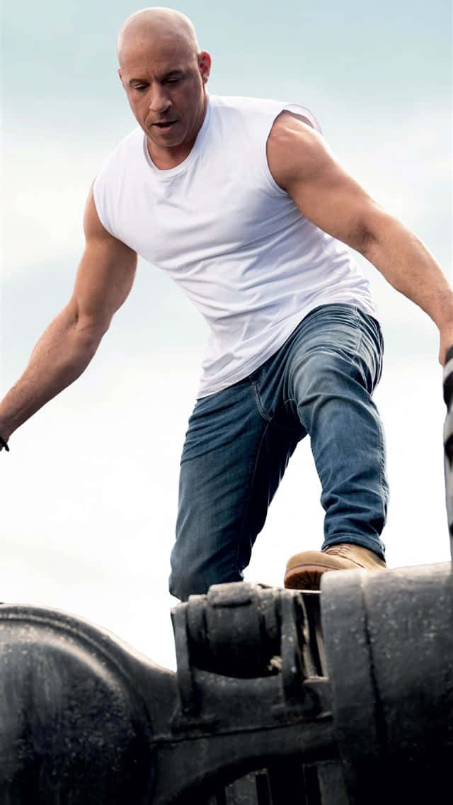 Fast And Furious Phone, bald muscular man, white tank top, SD Phone Wallpaper