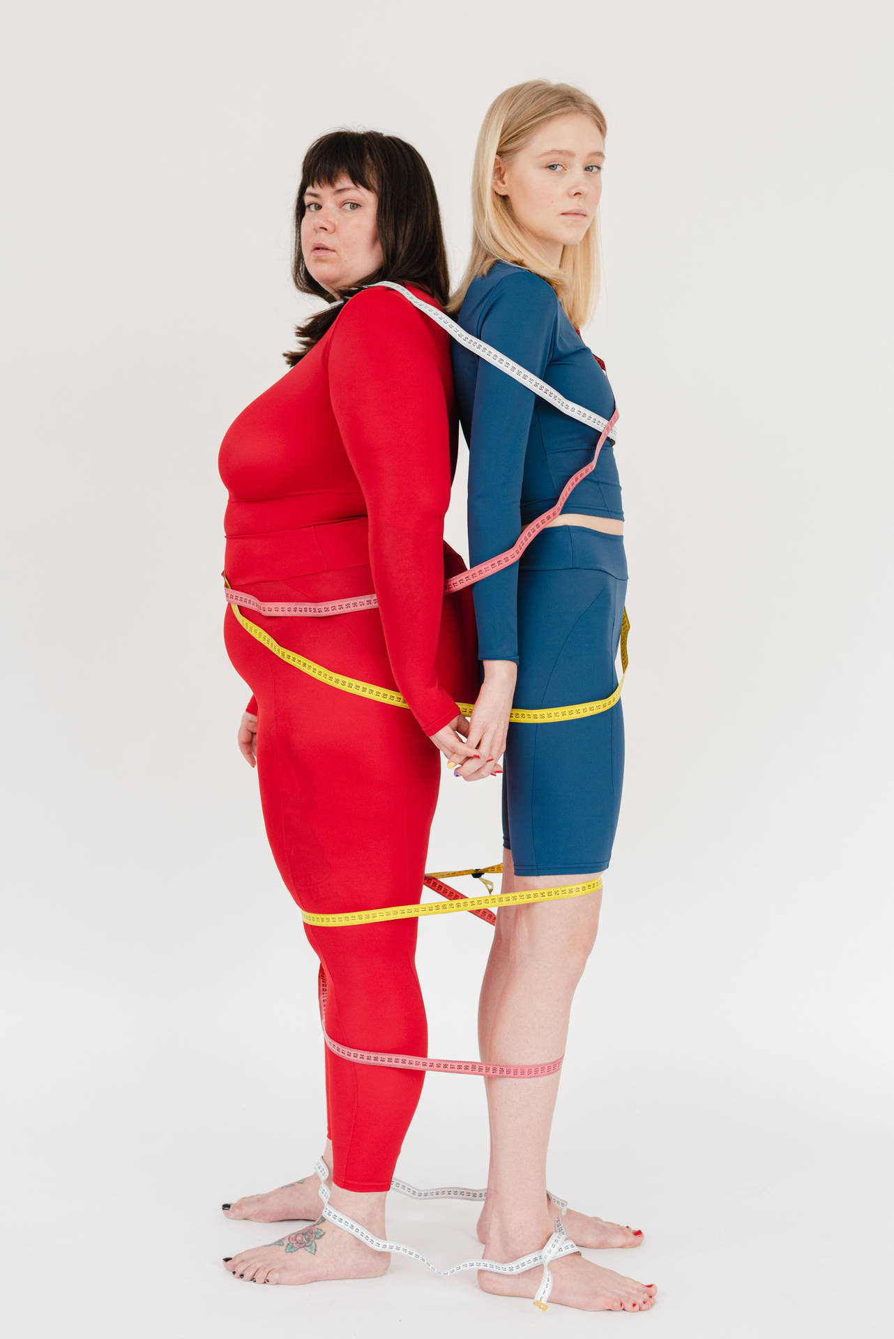Fat Girl, all red ensemble, red bodysuits, Full HD Phone Wallpaper