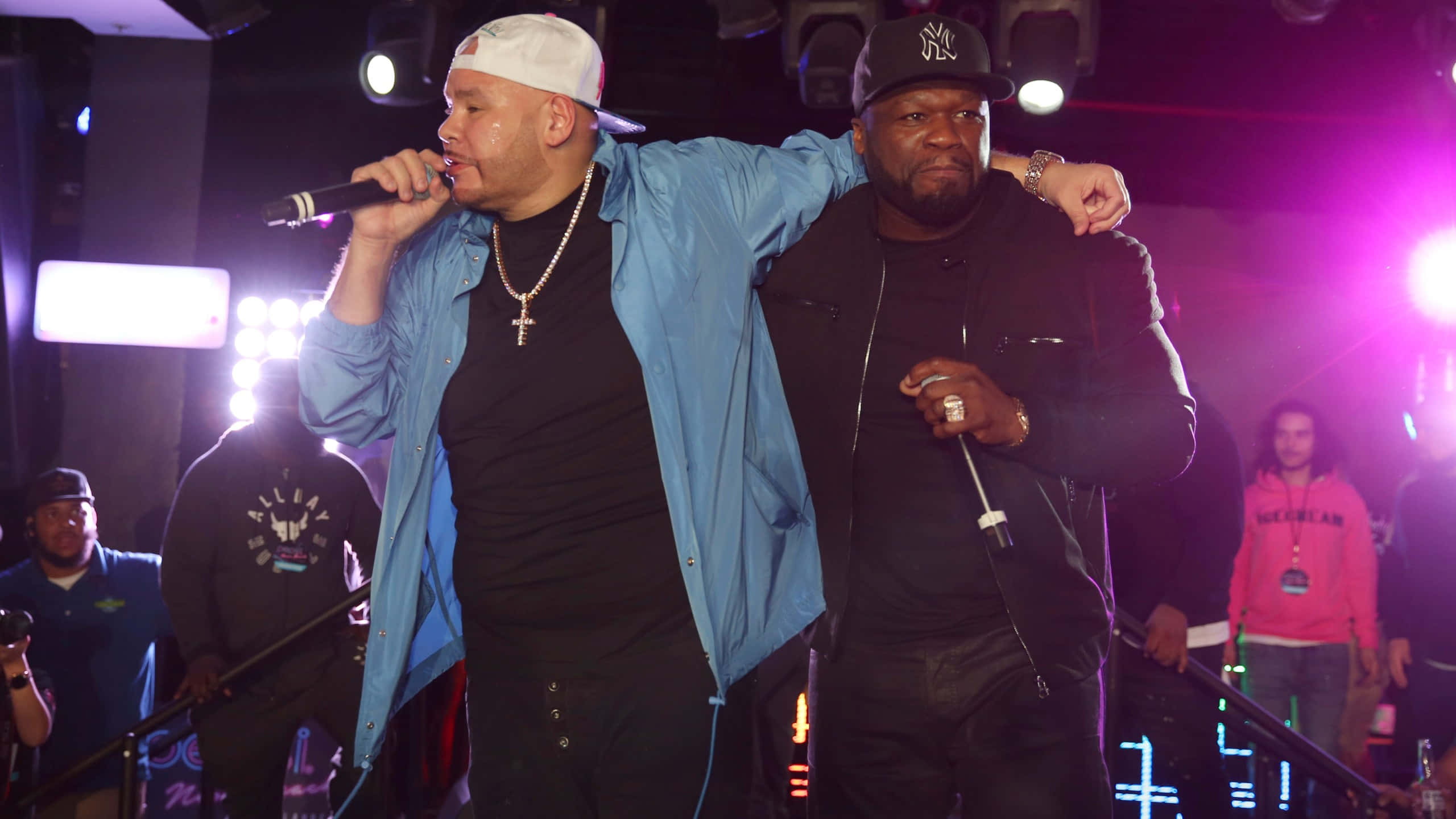 Fat Joe, blue jacket, black jacket, 2K Desktop Wallpaper