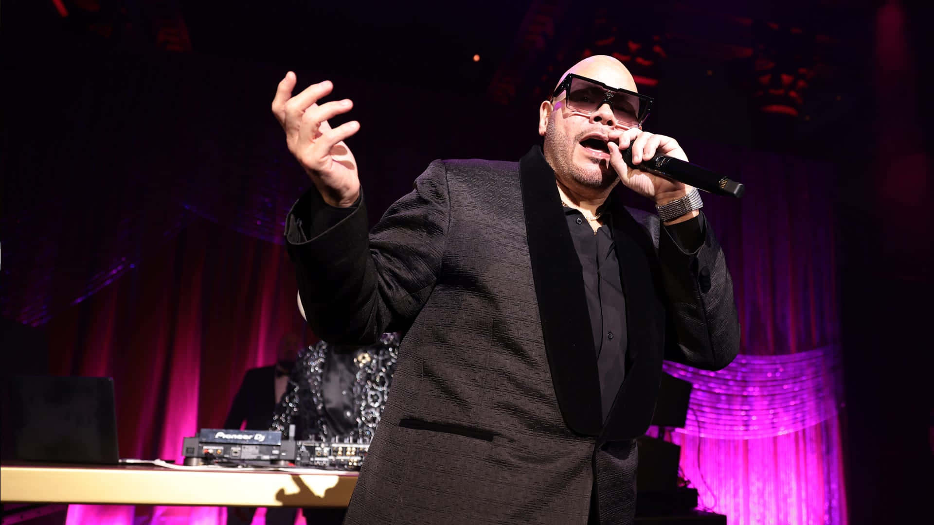 Fat Joe, black suit, sunglasses, Full HD Desktop Wallpaper