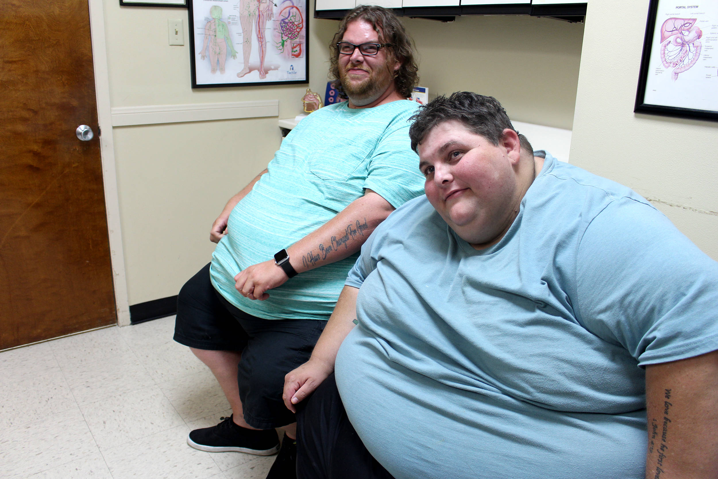 Fat Person, medical exam room, anatomical posters, Full HD Desktop Wallpaper