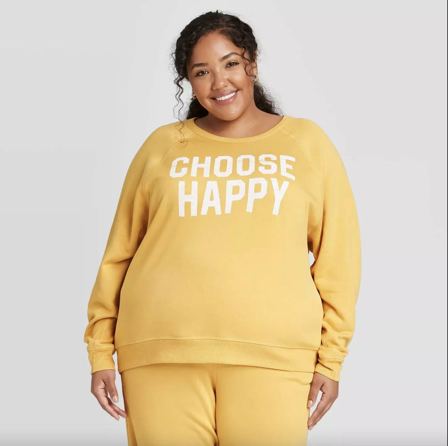mustard yellow, white text, choose happy, HD Desktop Wallpaper