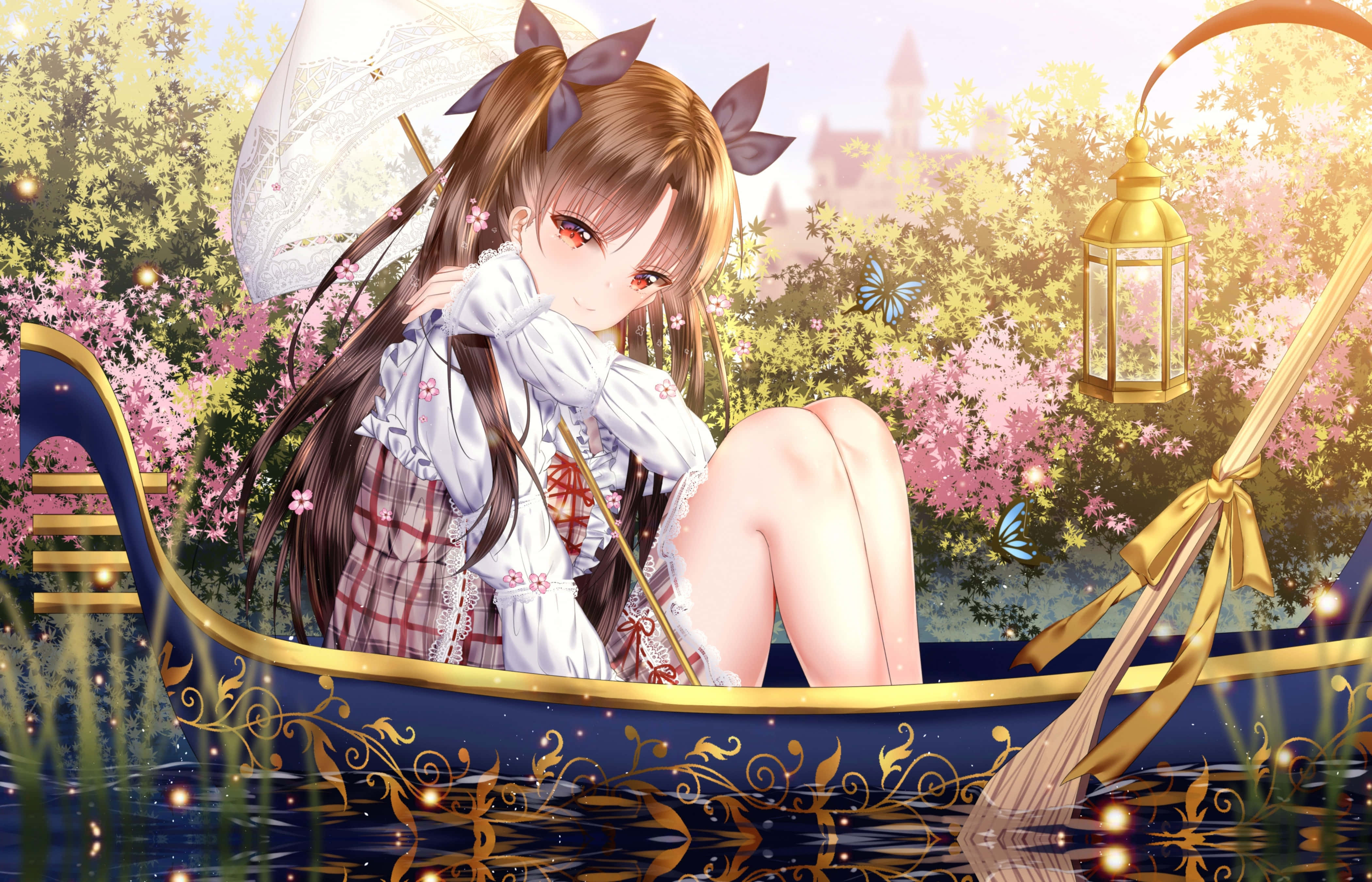 Ishtar, Fate Grand Order, gondola, 4K Desktop Wallpaper