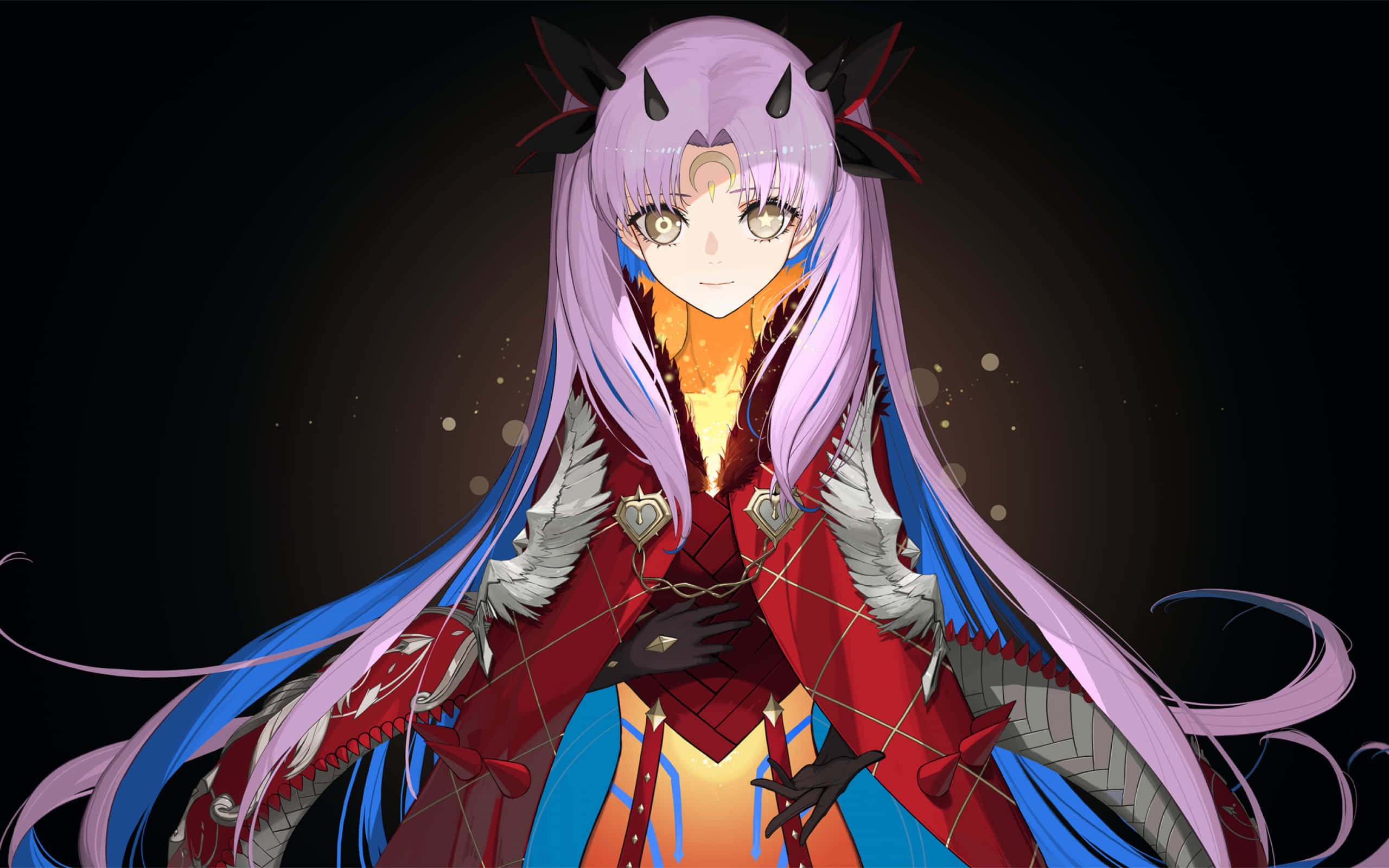 Ishtar, Fate Grand Order, purple and blue hair, 2K Desktop Wallpaper