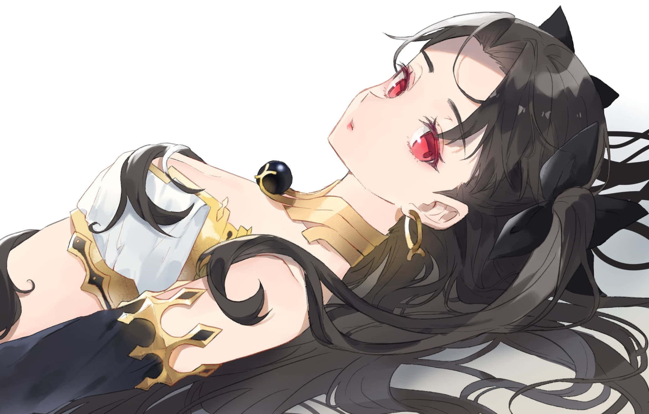 Ishtar, Fate Grand Order, black cat ears, Full HD Desktop Wallpaper