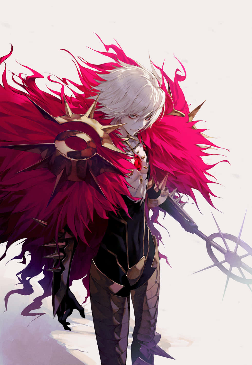 Karna, Fate Grand Order, silver-haired anime warrior, HD Phone Wallpaper