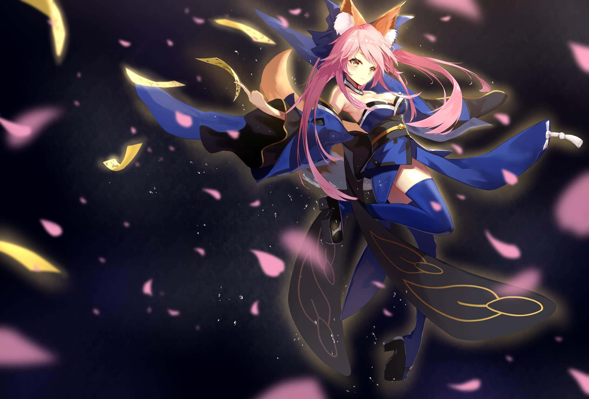 Tamamo No Mae, Fate Grand Order, pink-haired, Full HD Desktop Wallpaper