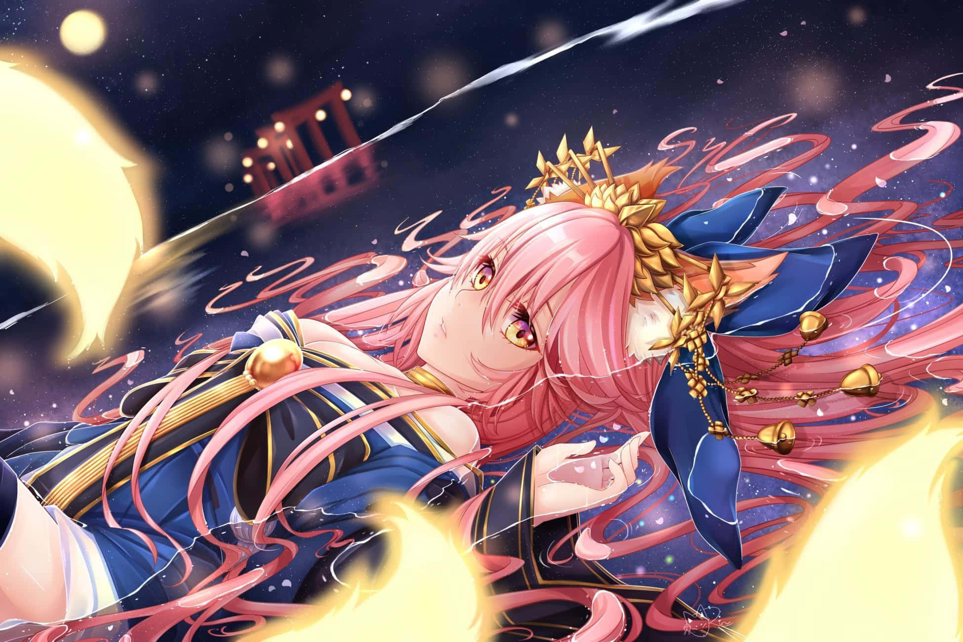 Tamamo No Mae, Fate Grand Order, pink-haired, Full HD Desktop Wallpaper