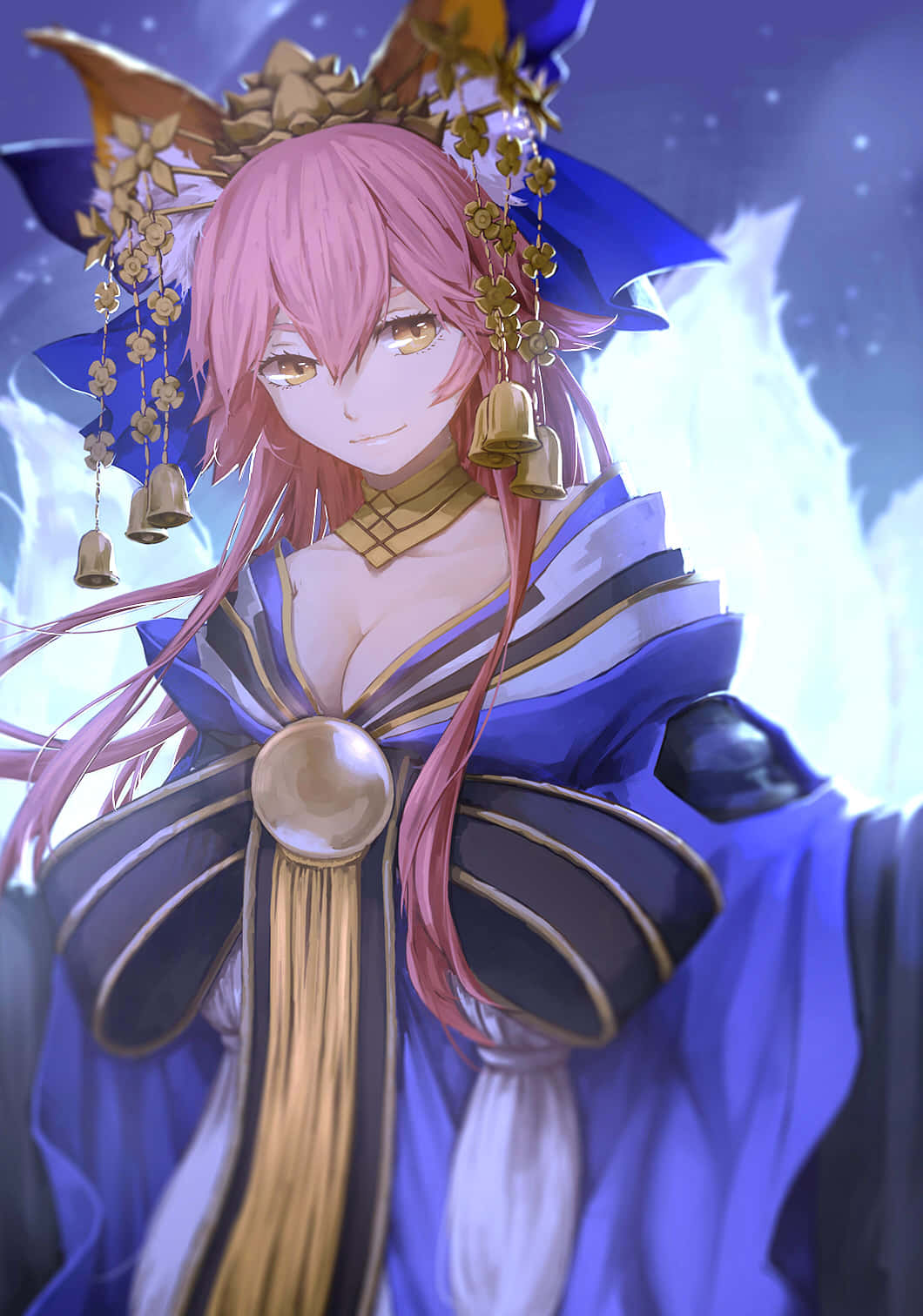 Fate Grand Order, Tamamo No Mae, pink-haired anime girl, HD Phone Wallpaper