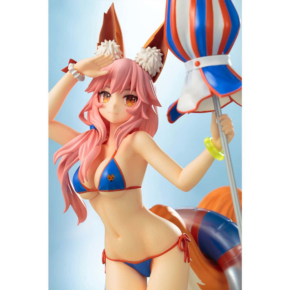 Tamamo No Mae, pink-haired, fox ears, SD Desktop Wallpaper