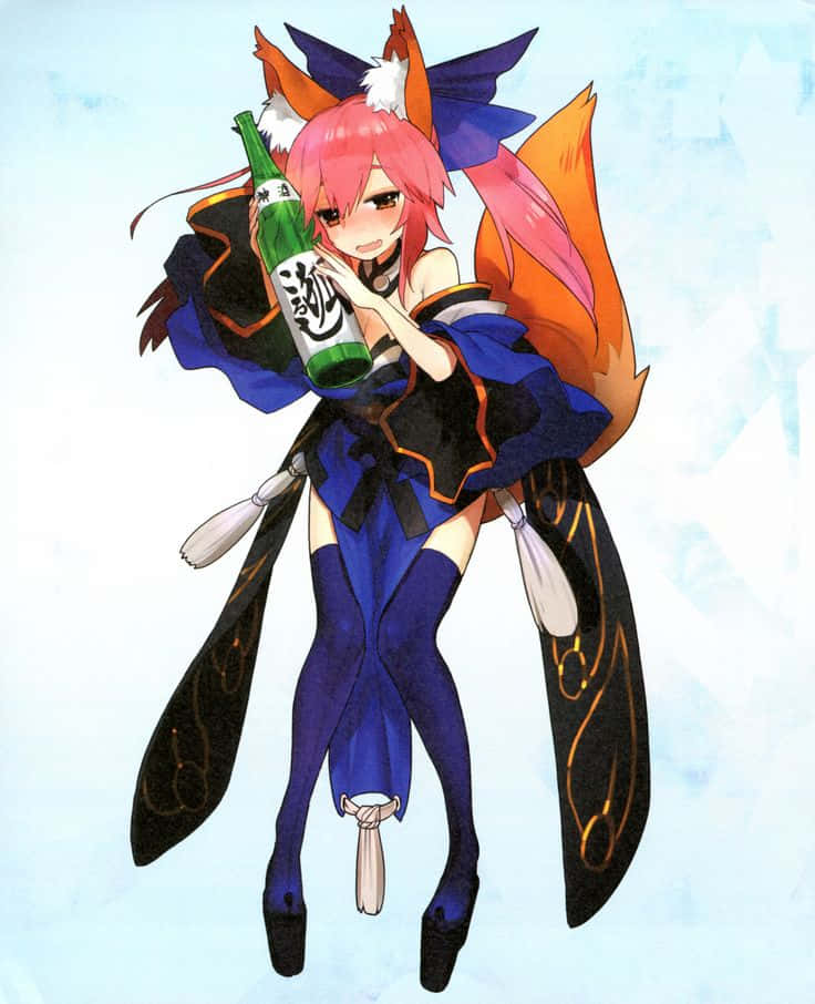 Tamamo No Mae, Fate Grand Order, pink-haired fox spirit, SD Phone Wallpaper