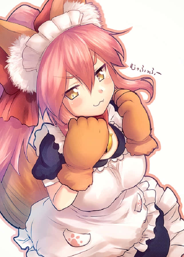Tamamo No Mae, Fate Grand Order, pink-haired, SD Phone Wallpaper