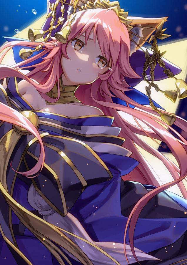 Fate Grand Order, Tamamo No Mae, pink-haired anime girl, SD Phone Wallpaper